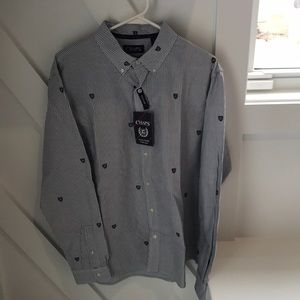 Chaps Stretch Oxford Untucked Button Down Shirt
